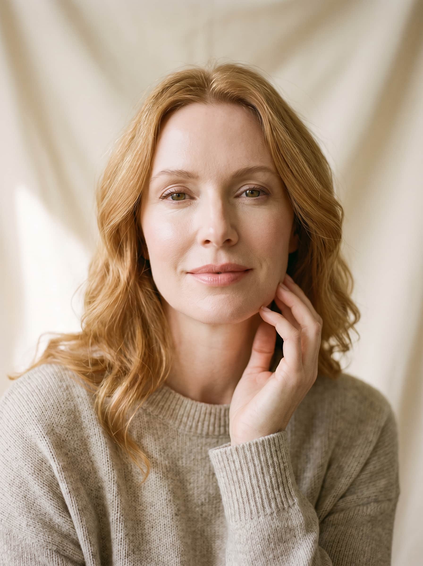 Woman with natural, refreshed facial features